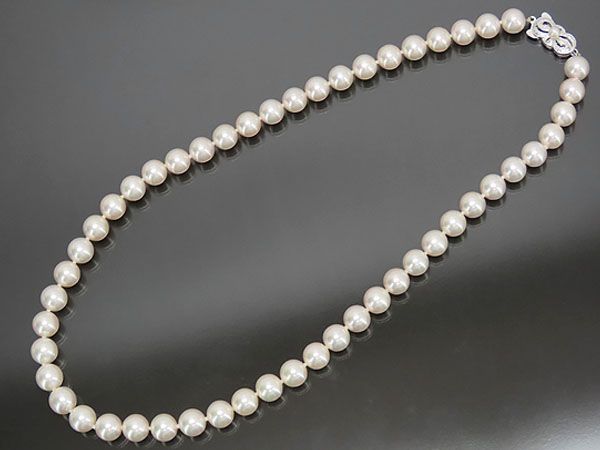 ほぼ新品】ミキモト MIKIMOTO パール ネックレス 51珠 アコヤ