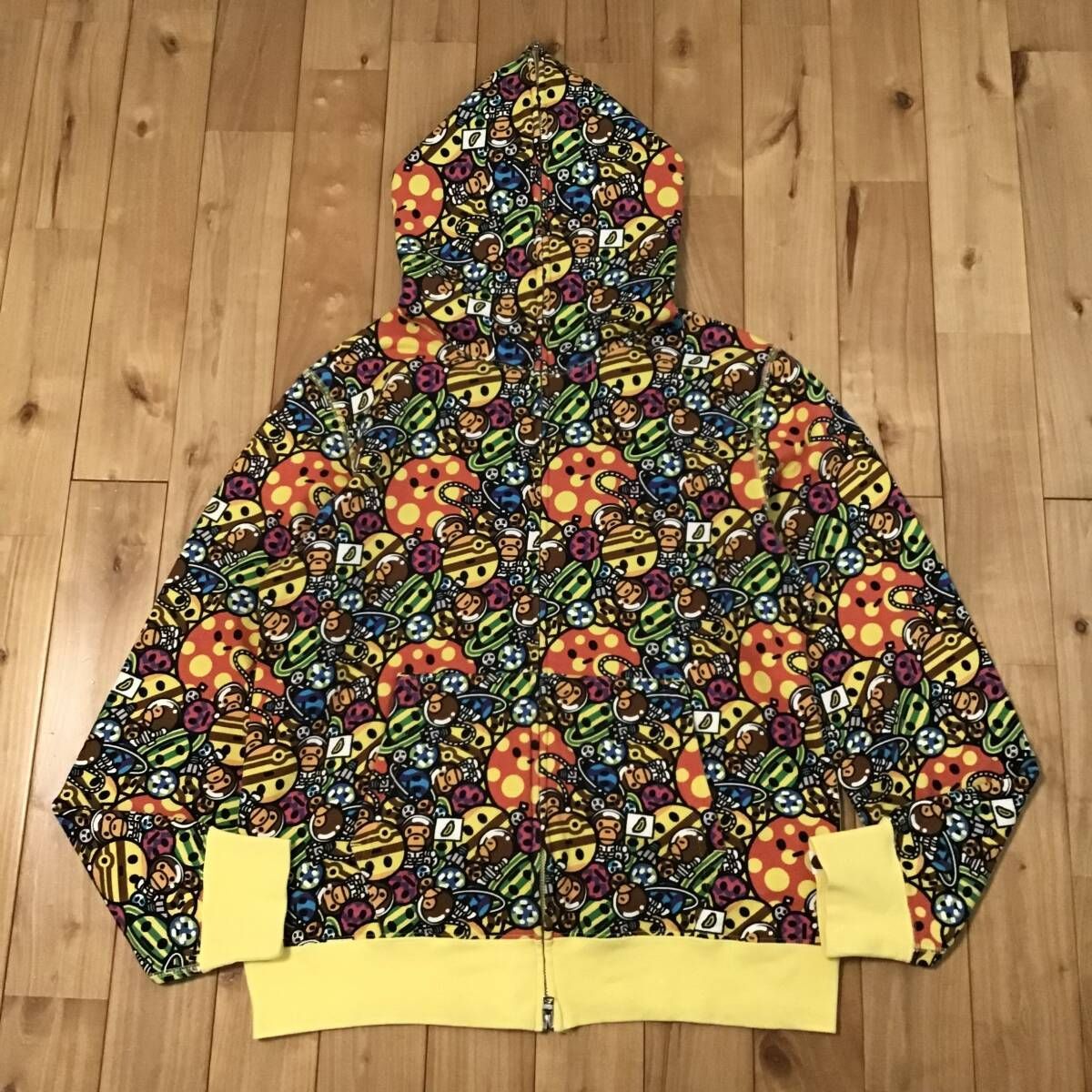 cosmos milo パーカー Lサイズ a bathing ape BAPE full zip hoodie エイプ ベイプ アベイシングエイプ  マイロ space galaxy - メルカリ