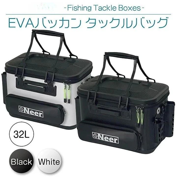 スノーボードブーツ　23.5cm 美品 1273 EVA バッカン タックル バッグ 32L ホワイト 水汲みバケツ付き