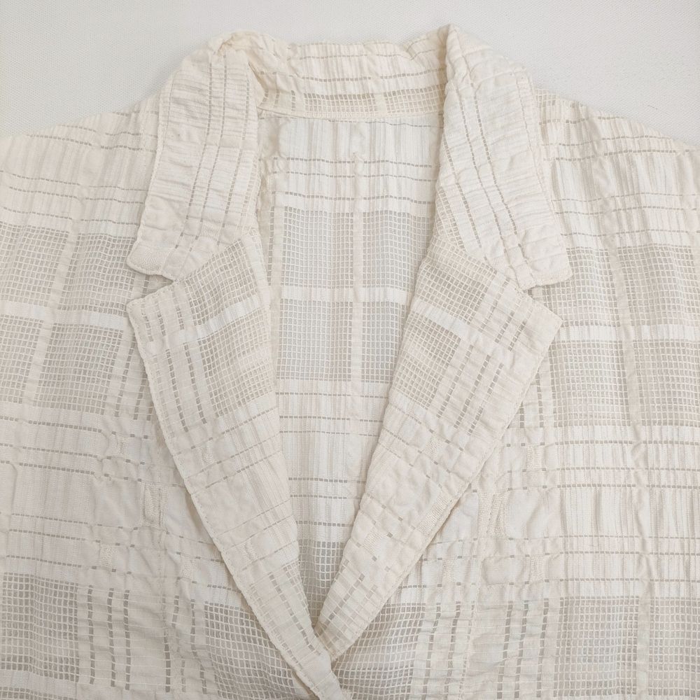 JOURNAL STANDARD - JOURNAL STANDARD チェックシアーシャツ 定価16500円 ジャケット 半袖シャツ 24SS ホワイト レディース ジャーナルスタンダード【中古】5-0718S♪ JOURNAL STANDARD チェックシアーシャツ 定価16500円 ジャケット