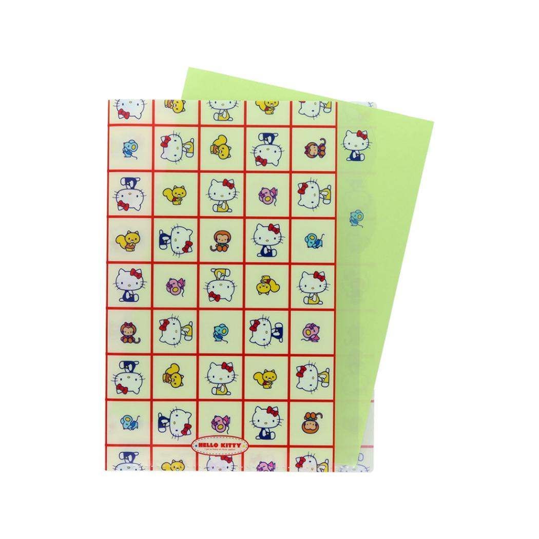 メール便】ハローキティ ポケットファイル ダイカットクリアファイル5P