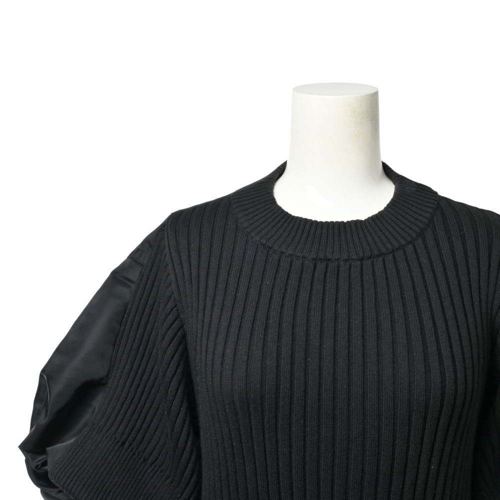 新品未使用　sacai ドッキングニット 美品 サカイ sacai (1) ma-1 異素材ドッキング ニットスウェット