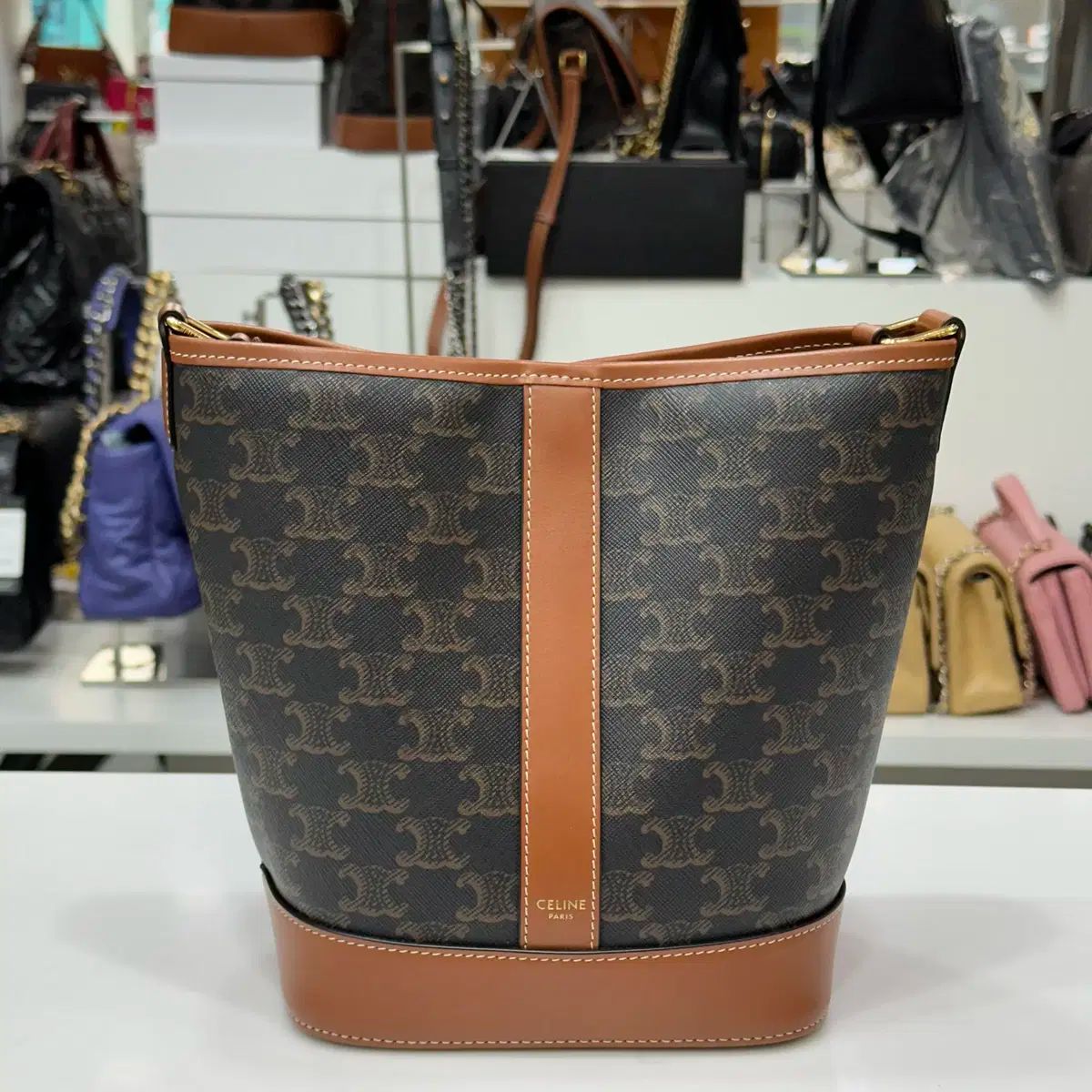 Celine(セリーヌ) トリオンフ スモール バケットバッグ 191442