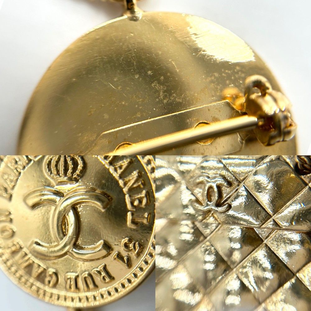 シャネル ブローチ レディース マトラッセ バッグモチーフ ココマーク