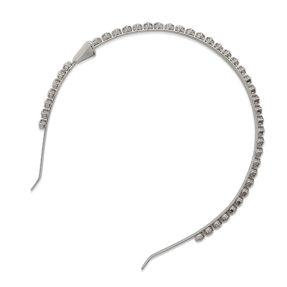 プラダ カチューシャ ロゴ クリスタル ヘッドバンド 1IH048 PRADA ヘアアクセサリー