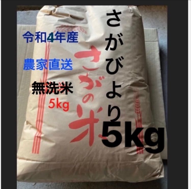 新米 無洗米 さがびより5kg佐賀県産 農家直送 令和4年産 - アオイベジ