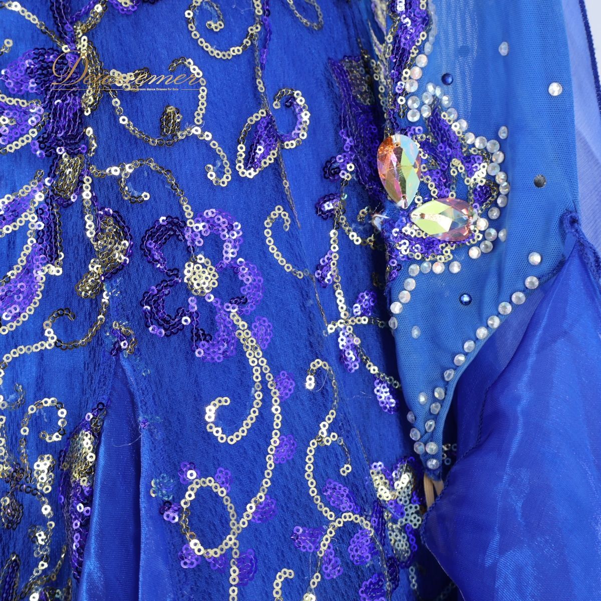 【美品 タグ付き社交ダンス衣装】ワンピース ドレス ACROSS 青 水色 花柄 楽天市場】ドレス（カラーブルー）（社交ダンス｜体操・ダンス