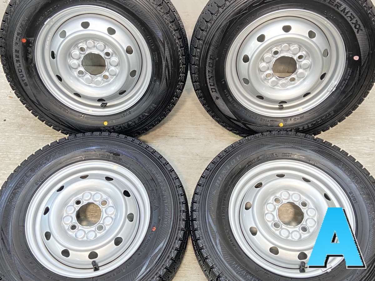 145/80R12 80/78LT ダンロップ ウィンターマックス SV01 12x3.5 100-4穴 中古タイヤ スタッドレスタイヤ  ホイールセット 4本セット w12240928049 - メルカリ