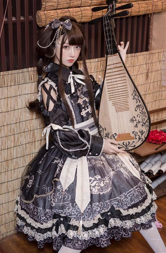 LT-161 豪華姫系 lolita 可愛 レトロ風 オリジナル jsk ロリータ