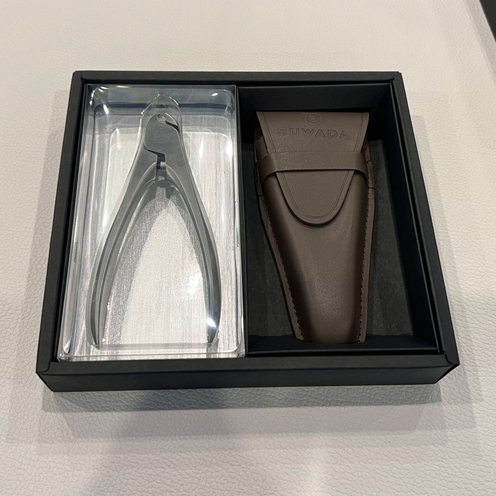 SUWADA ステンレス爪切り ギフトセット レザーケース付き SUWADA