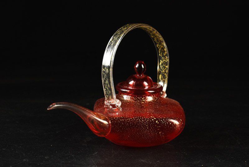 蔵A3259 瑠璃の匠 吉田勝美作 水注 屠蘇器 共箱