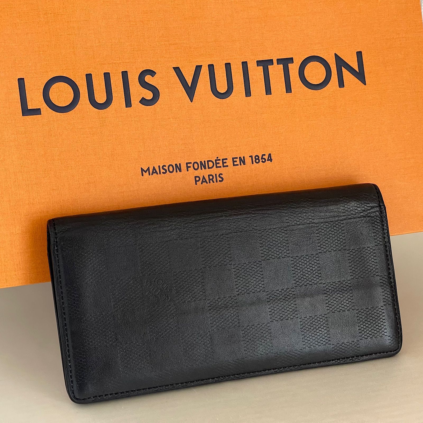 Louis Vuittonヴィトン ポルトフォイユブラザダミエアンフィニ長財布黒-