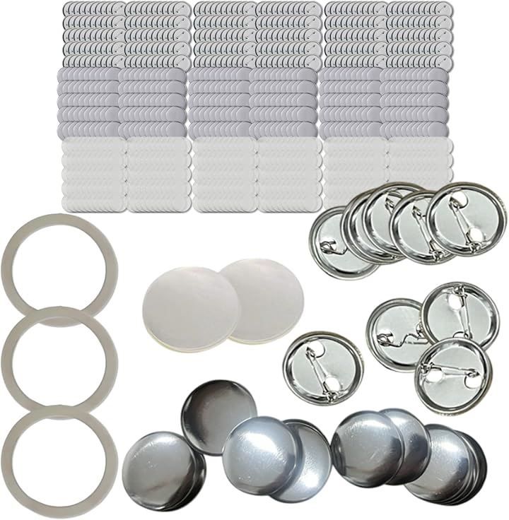 シャンディニー Chandeny 缶バッジ 素材セット 艶面 光沢タイプ 缶バッジマシーン用 パーツセット ガスケット付き 300個 直径58mm