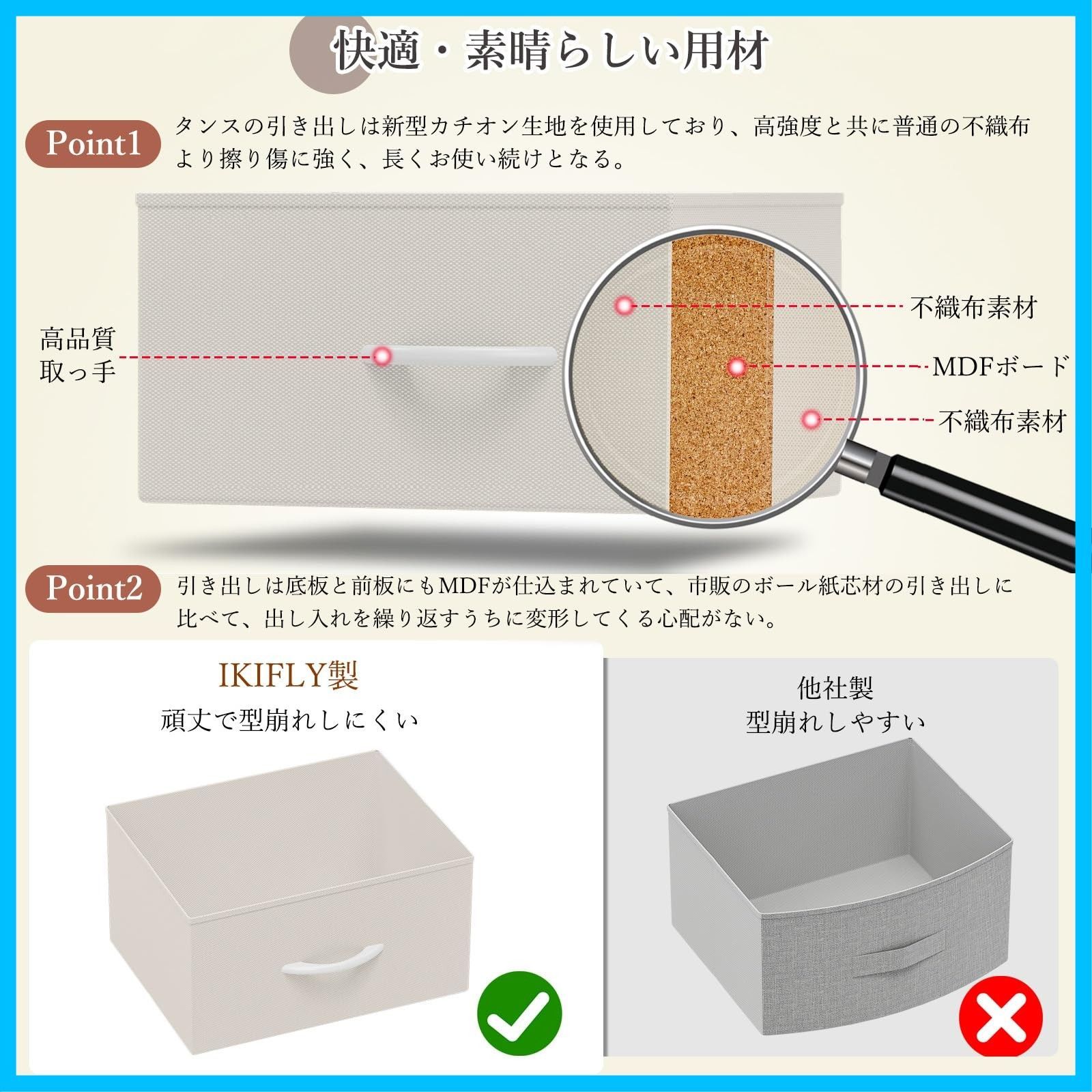 布製引き出し 寝室収納ケース
