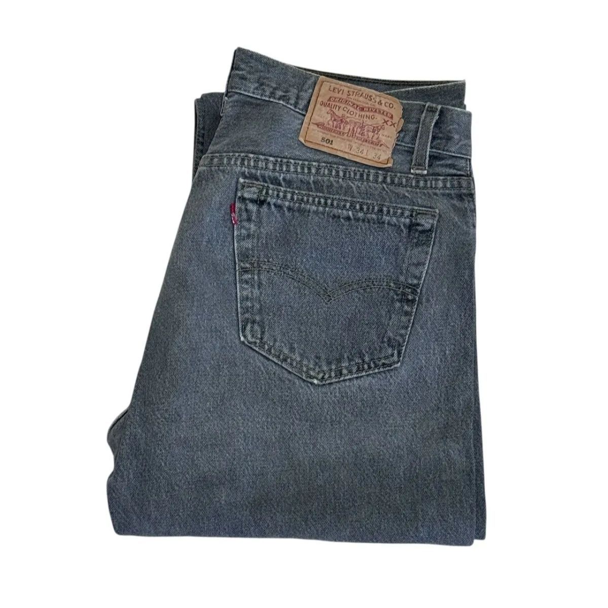 90s Levi's 501 先染め black denim｜USA製 W34 L34（実寸W82cm