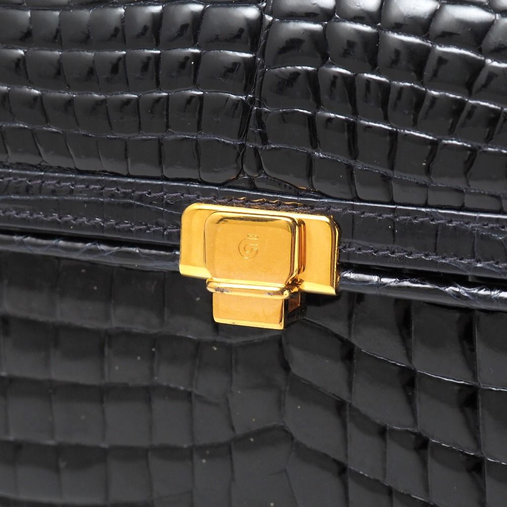 COMTESSE コンテス ハンドバッグ クロコダイル シャイニングクロコ