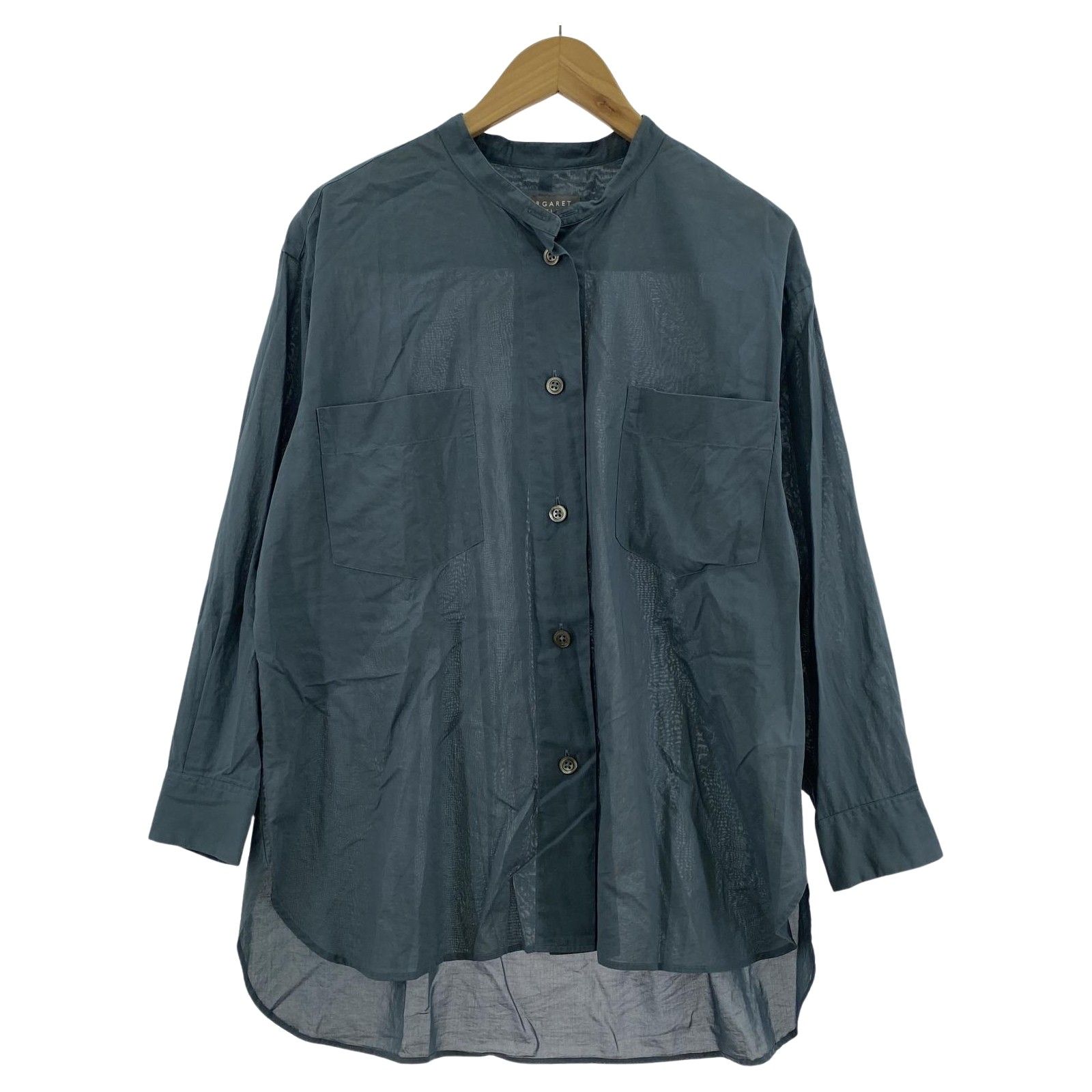 MARGARET HOWELL マーガレットハウエル バンドカラー長袖シャツ sizeⅠ