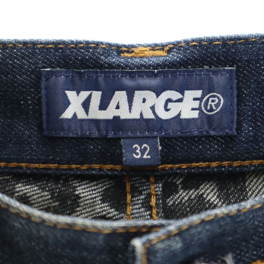 エクストララージ バックプリント デニムショートパンツ W32 インディゴ XLARGE メンズ