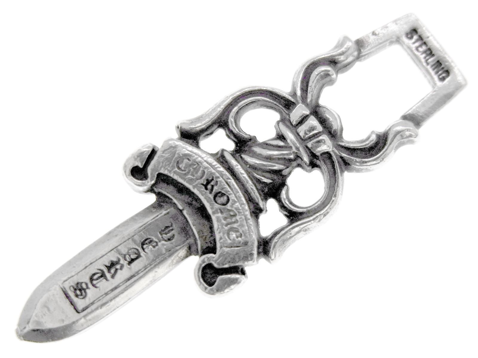 クロムハーツ CHROME HEARTS 【 #10 DAGGER 】 ダガー シルバー ペンダント ネックレス トップ　w20678