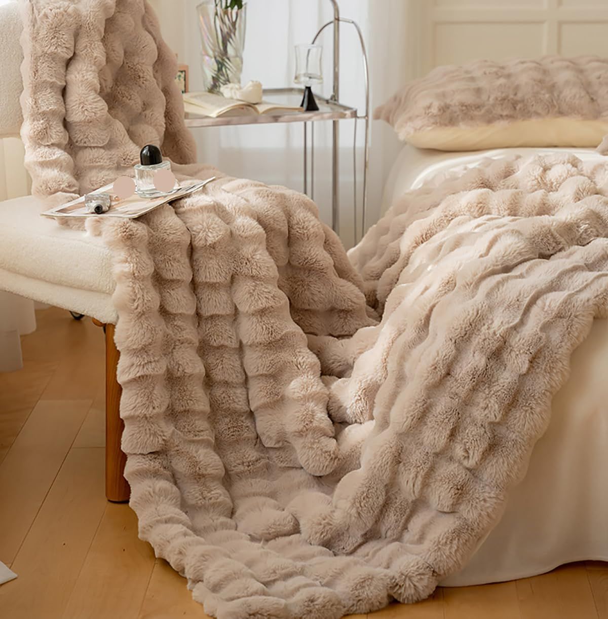 SUKAAGO ふわとろ毛布 シングル 冬用 厚手 ふわとろ 毛布 2枚合わせ もこもこ毛布 あったか ブランケット とろとろ 掛け布団 ふわふわ 布団 100x160cm 柔らかく肌触 暖かい 極温 静電気防止 洗える