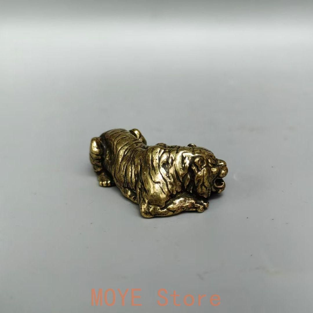 銅 細工 金銭虎 干支虎 文鎮 筆架 茶道茶寵 装飾品 工芸品 置物