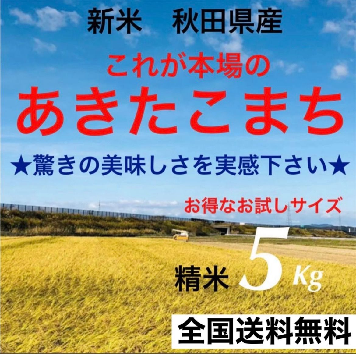 農家直送‼️令和５年度☆新米☆秋田県産 これが本場のあきたこまち精米