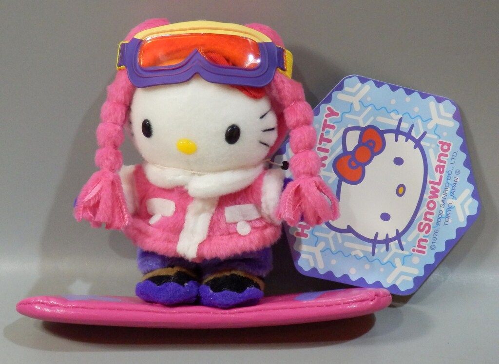 パートナー ハローキティ in SnowLand ウィンターコスチューム スノーボード S ピンク 2000年