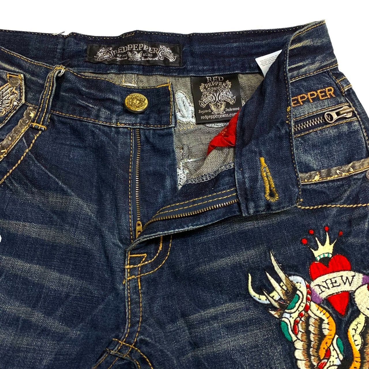 RED PEPPER× Ed Hardy】レッドペッパー×エドハーディ/刺繍