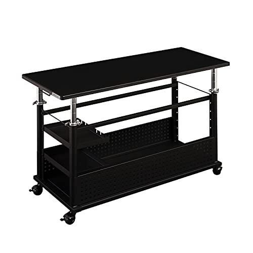 Bauhutte バウヒュッテ 昇降式 L字デスク ロング BHD-1000HL-BK