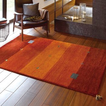 ラグ ギャッべ ラグ マット 約40×120cm GABBEH D16 羊毛 手織り