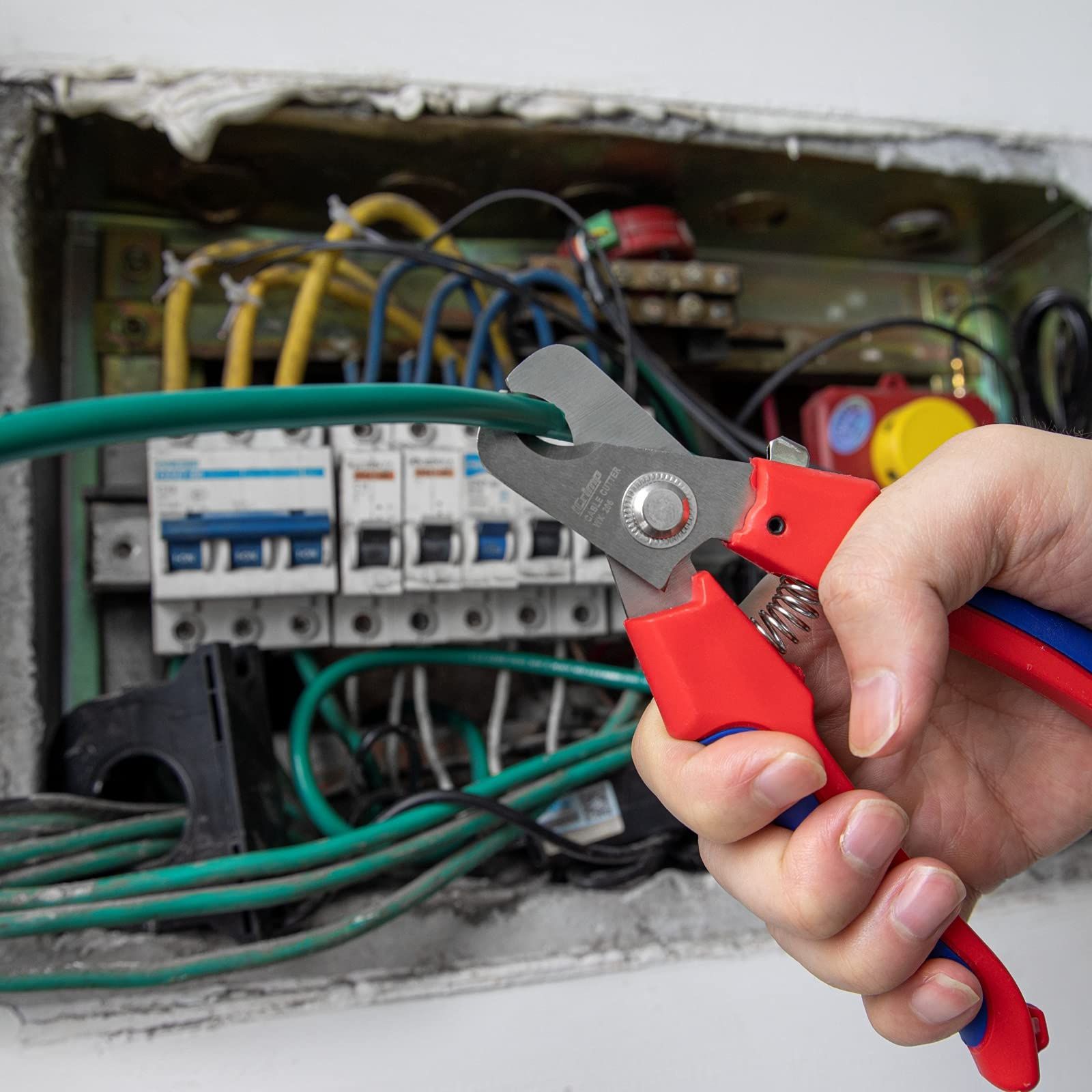 在庫 外径10 mm 電線サイズ24 sqまで 小型軽量タイプ アルミ 銅線 WX-206 ハンディーケーブルカッター アイウィス IWISS