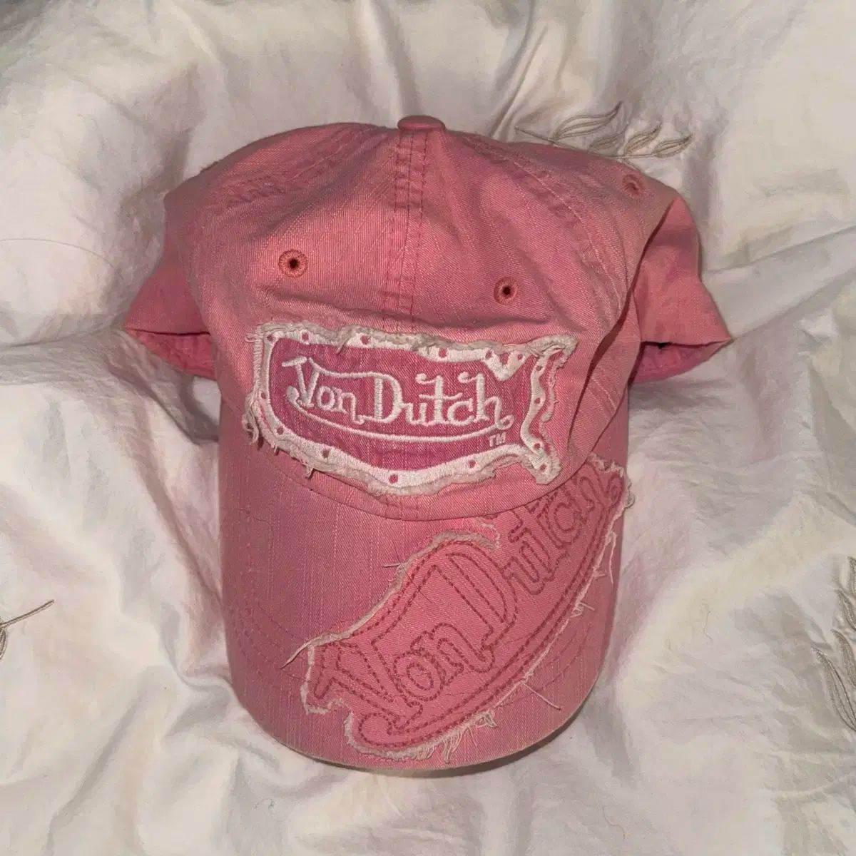 美品レア】VonDutch ボンダッチ キャップ 帽子 ピンク タオル