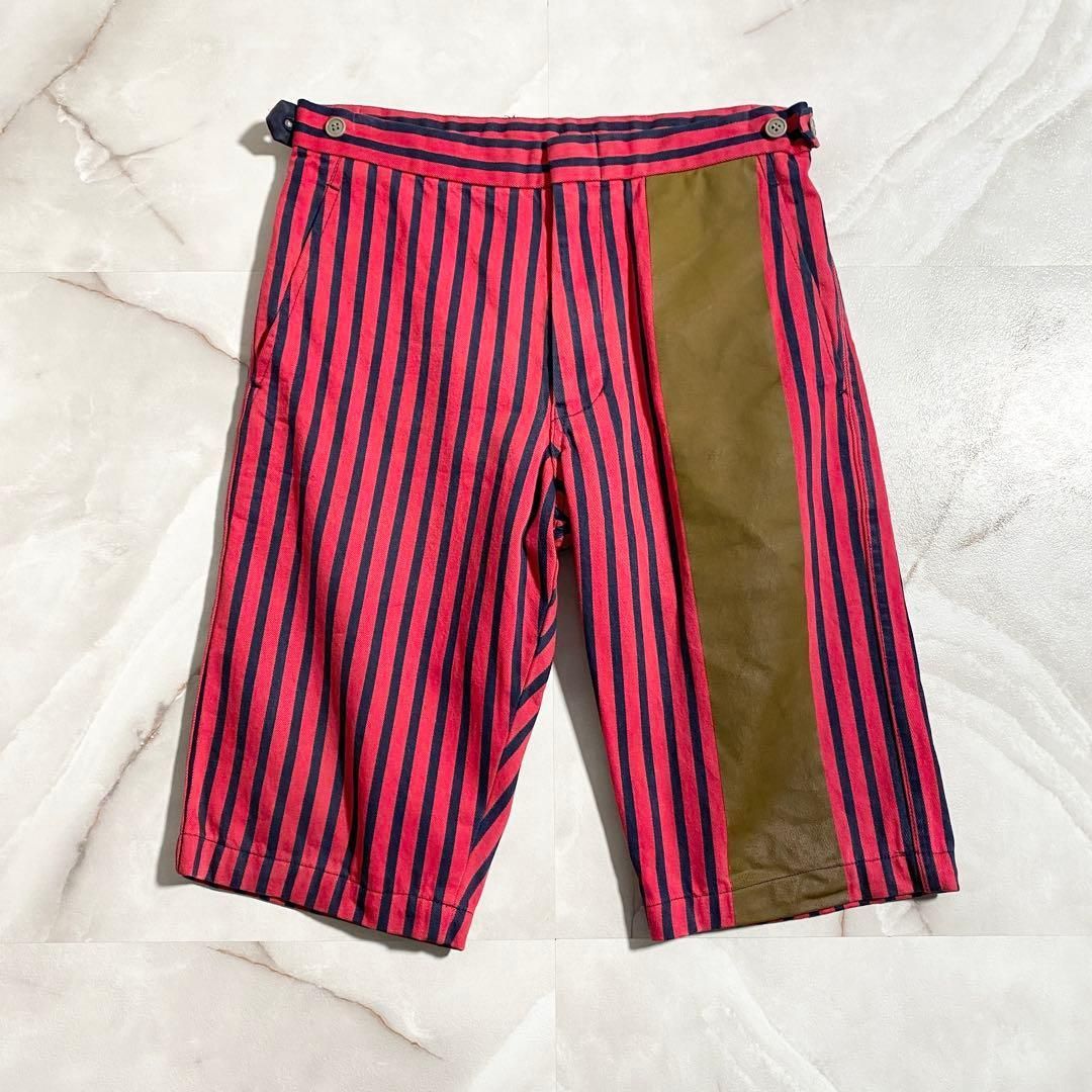 A15886 コムデギャルソンオムプリュス 02ss蛍光期 ストライプショーツS