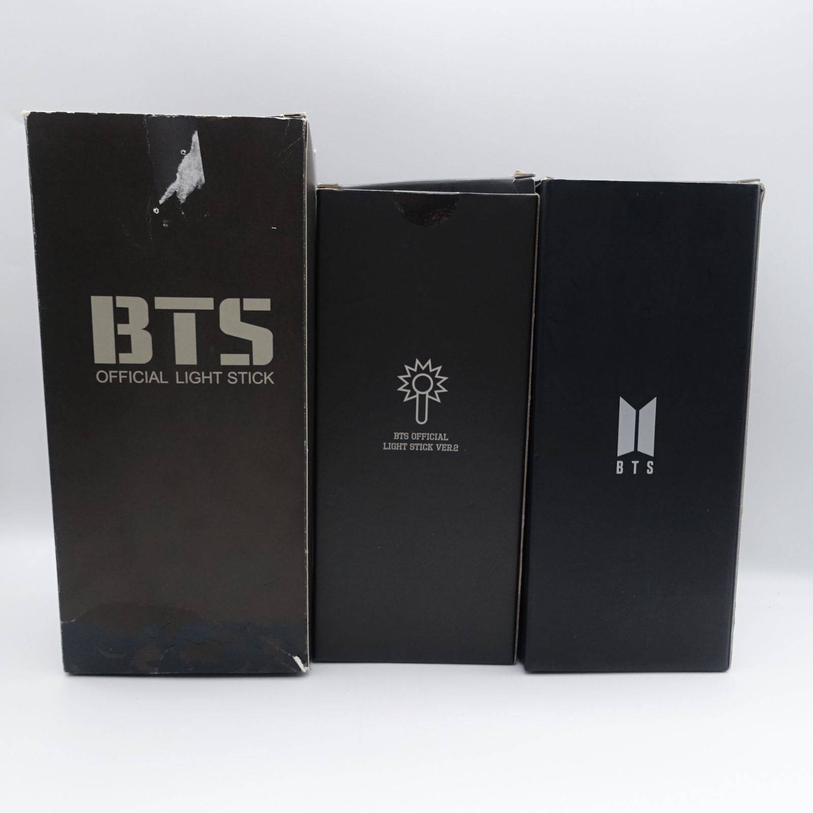 BTS ペンライト 中古品 3本セット アミボム ver1 2 3 外箱 袋