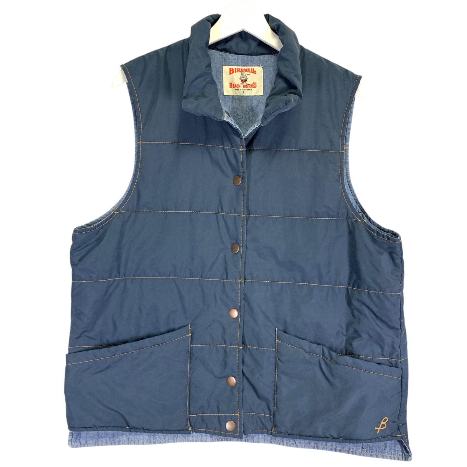 専用　USA製BIRDWELL STONE WASHED EUREKA VEST L 🇺🇸 BIRDWELL STONE WASHED EUREKA VEST ベスト ジャケット 米国製