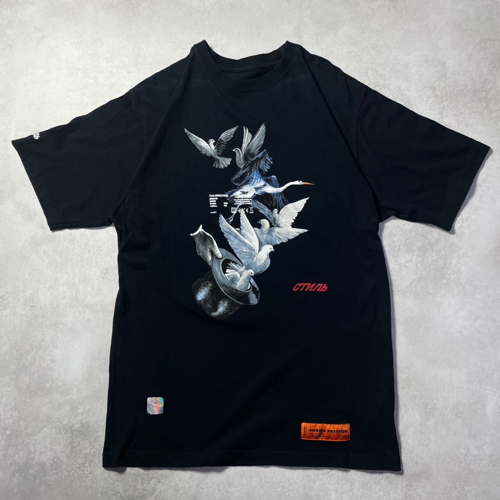 Heron Preston ヘロンプレストン アートプリントTシャツ ブラック 