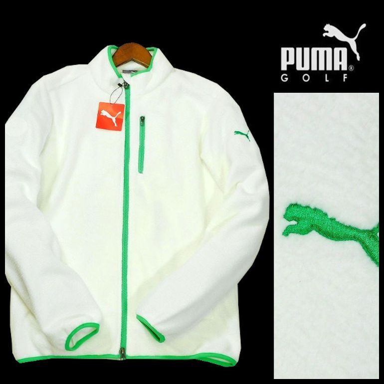 【新品】定価14,300円PUMA GOLF フリース ジップジャケット L 新品 定価14,300円 プーマ ゴルフ フリース ジップジャケット L 白