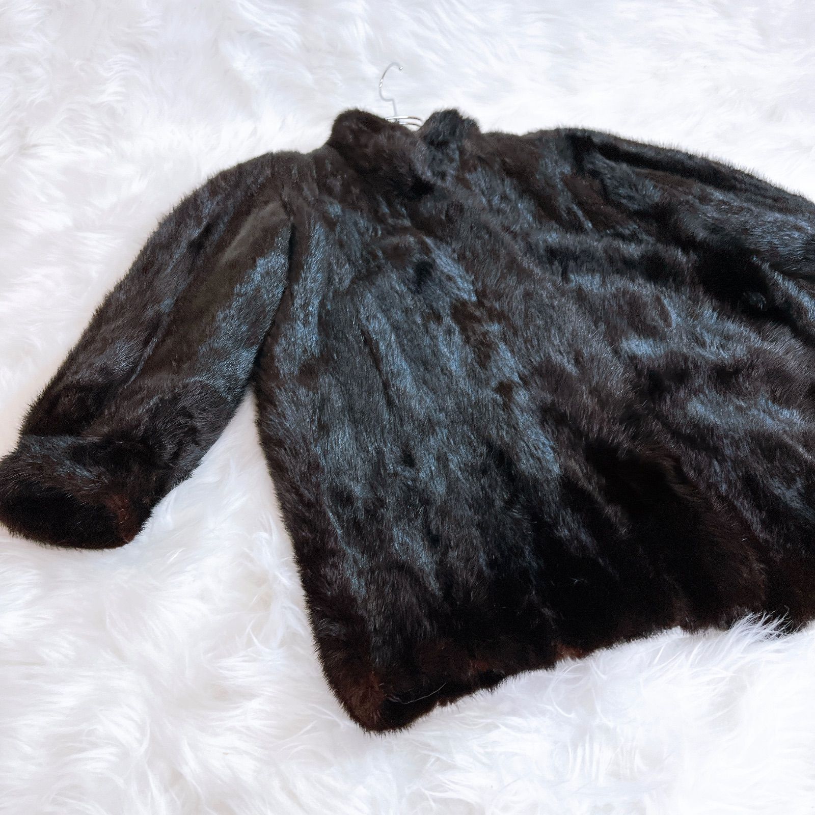 サガミンク GUARANTEE OF QUALITY 毛皮コート ファー 銀タグ サガミンク GUARANTEE OF QUALITY 毛皮コート ファー 銀タグ