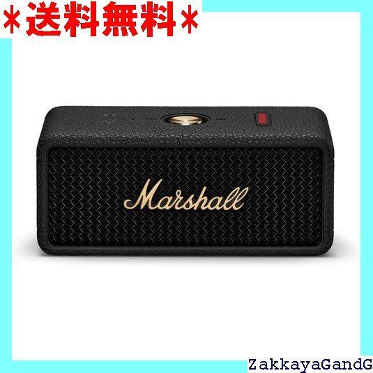 Marshall ワイヤレスポータブル防水スピーカー Emberton III ブラック-ブラス 連続再生32時間|IP67防水仕様|小型|急速充電 290