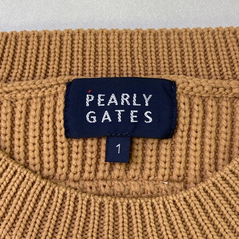 サイズ：1 PEARLY GATES パーリーゲイツ  ニット セーター  ベージュ系 [240101468745] ゴルフウェア レディース ストスト サイズ：1 PEARLY GATES パーリーゲイツ ニット セーター