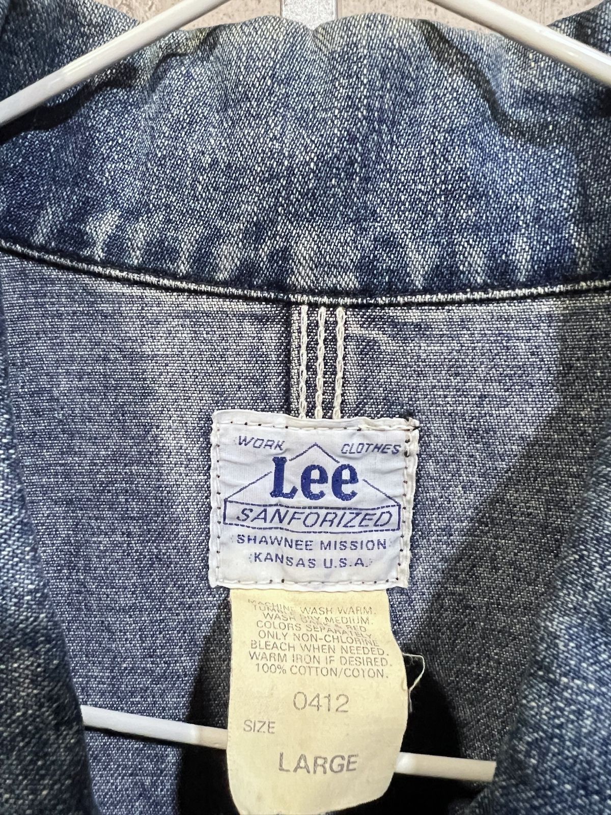 Lee 復刻 ハウスタグ デニム カバーオール 0412 L メンズ リー