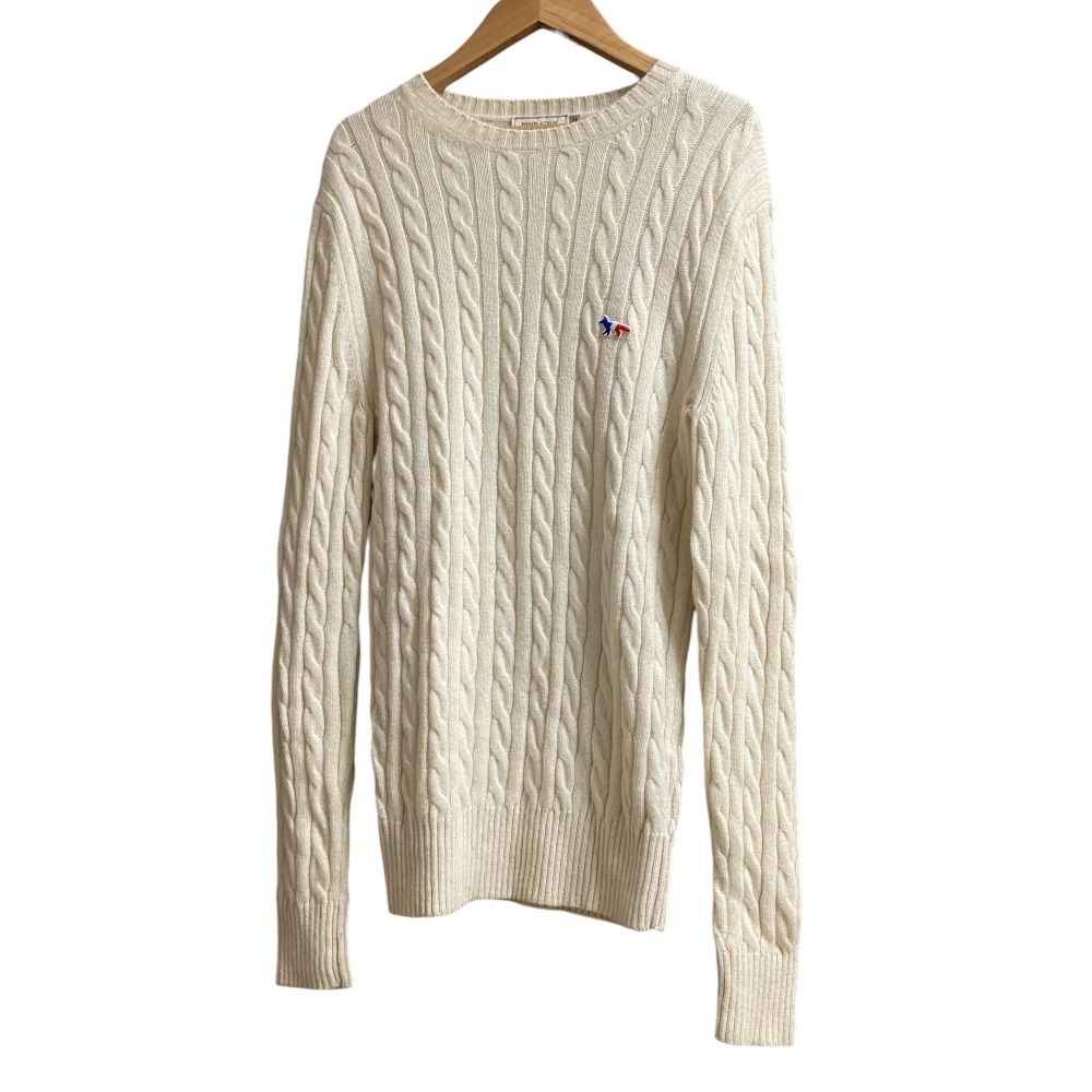 美品 MAISON KITSUNE メゾンキツネ トリコロールフォックス