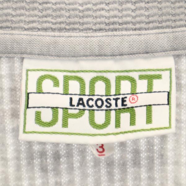 ラコステ スポーツ ロゴ刺繍 半袖 ポロシャツ 3 グレー LACOSTE SPORT