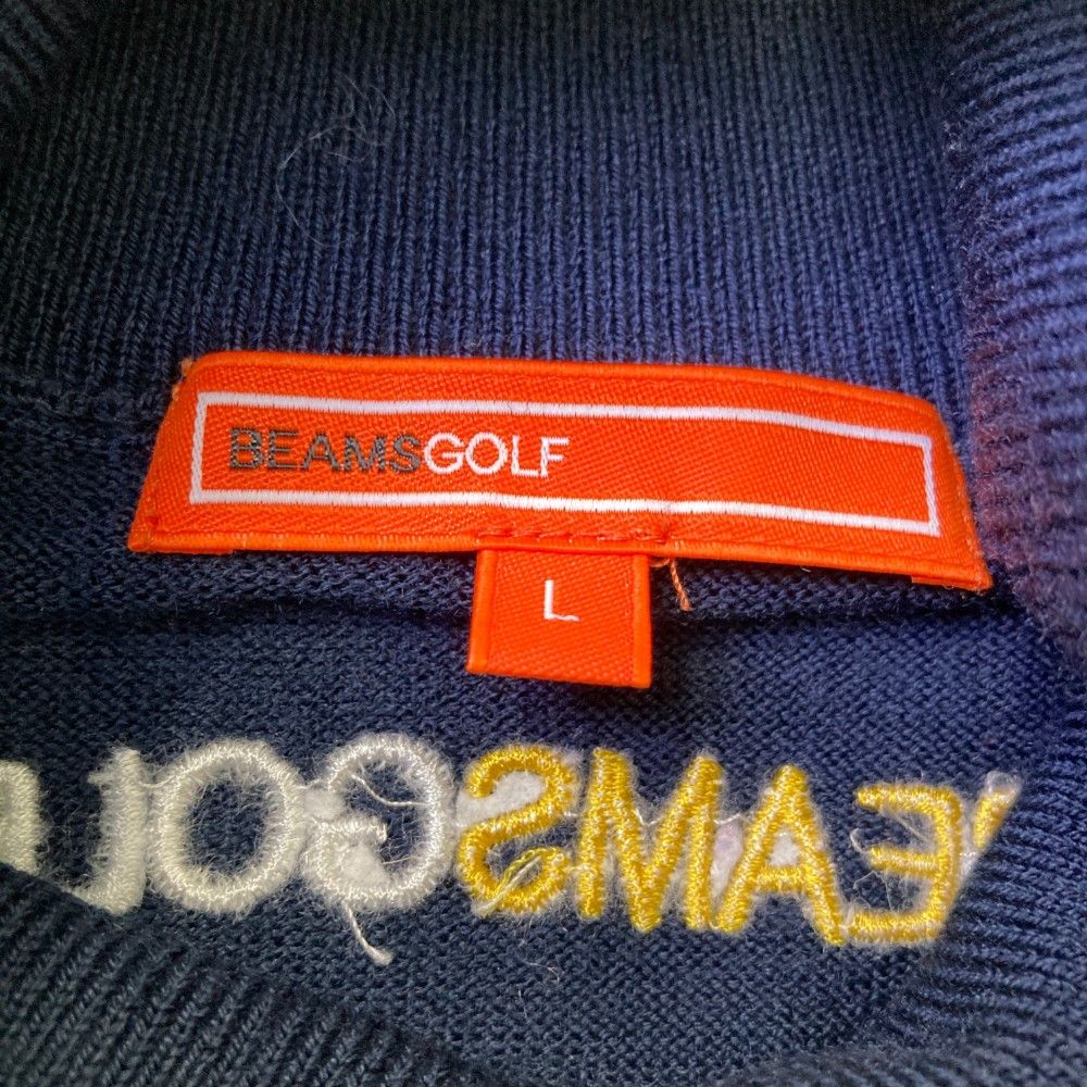 サイズ：L BEAMS GOLF ビームスゴルフ  タートルネック ニットセーター  ネイビー系 [240101430946] ゴルフウェア レディース ストスト BEAMS GOLF ビームスゴルフ タートルネック ニットセーター