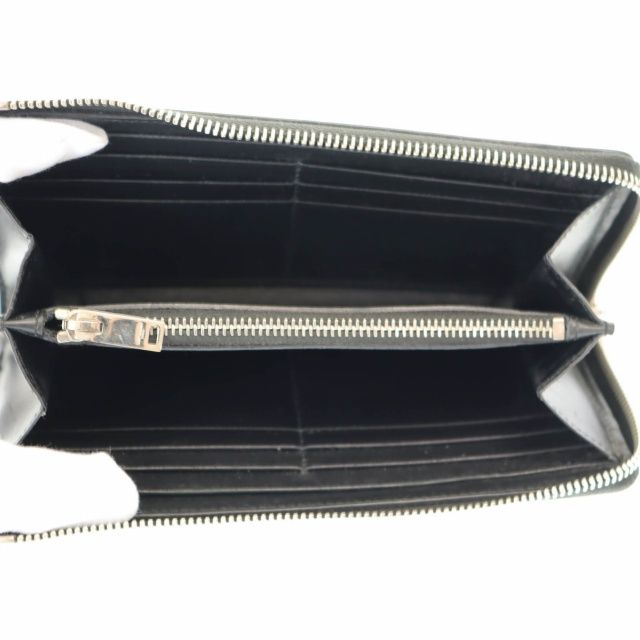 箱付★サンローランパリ L字 ファスナー ミニウォレット レザー ブラック 黒 サンローラン パリ SAINT LAURENT PARIS ロゴ レザー L字