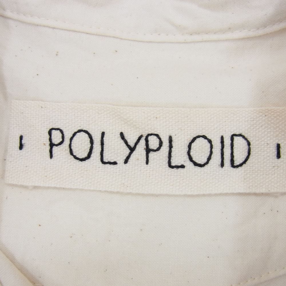ポリプロイド POLYPLOID 長袖シャツ 05-A-08 RAGLAN STAND COLLAR SHIRT A ラグラン スタンドカラー シャツ 長袖 オフホワイト系 4