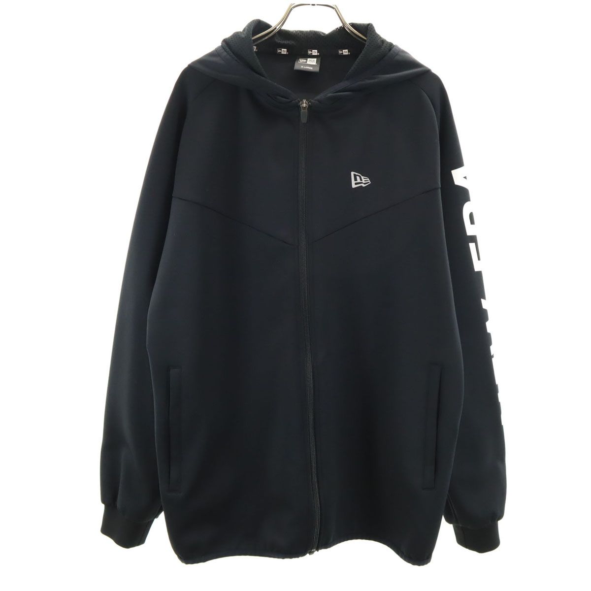 NEW ERA ニューエラ ジップパーカー XL ブラック メンズ 古着 - メルカリ