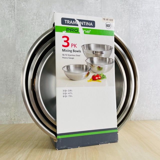 新品 TRAMONTINA PRO Line ボール 3個セット ステンレス製 調理器具 ト