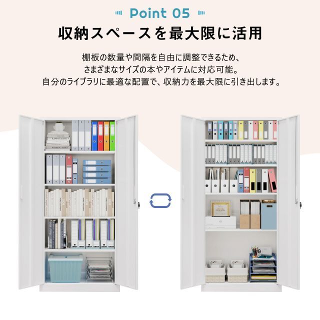 スチールキャビネット 可動棚