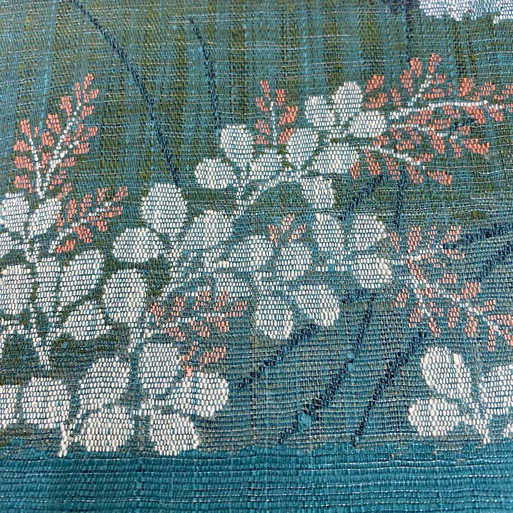 袋帯 洒落袋帯 刺繍ポイント柄 総刺繍袋帯 菱つなぎ吉祥文 優雅